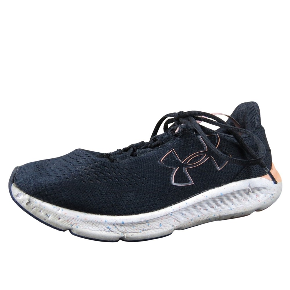 Under Armour Charged Pursuit 5 Women 10 Black Mesh Running Shoes Comfortable Fit